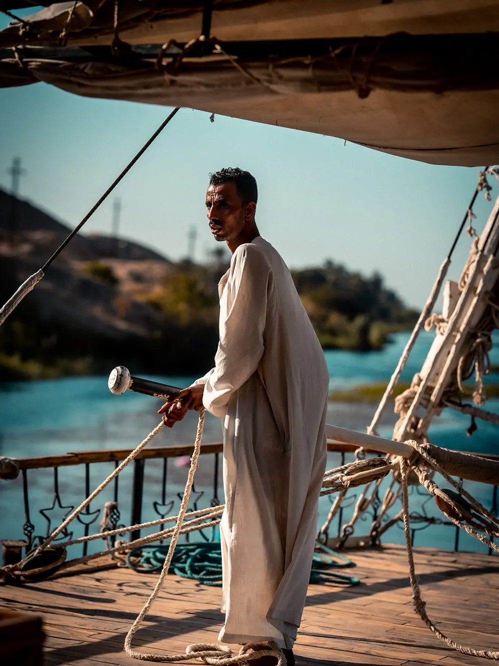 Man sailing on the Nile