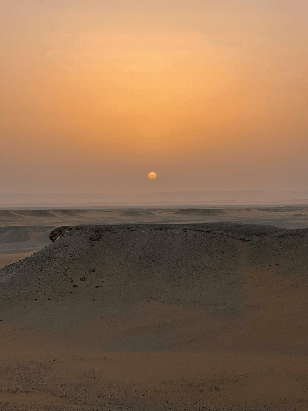 Sunset on the Egyptian Sahara.