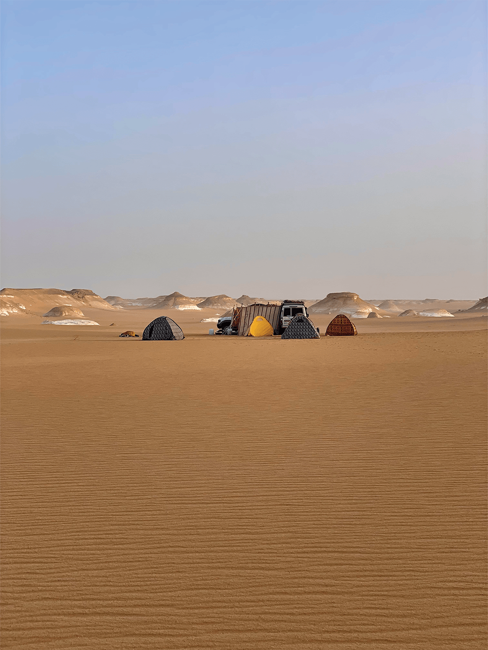 Campsite in the Egyptian Sahara.